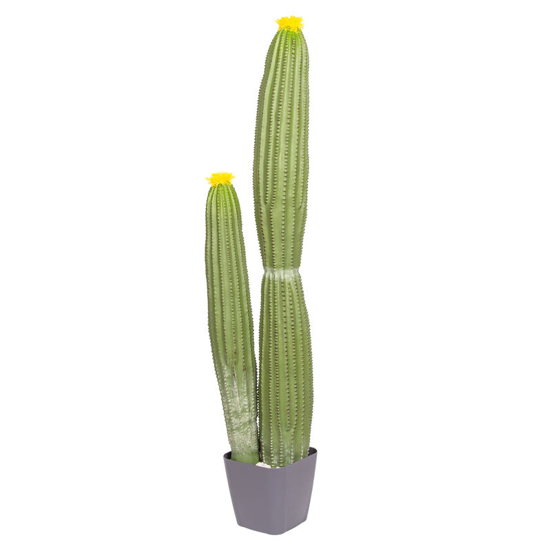 Euroflora HDYEN02709 Yapay Kaktüs Saksılı Sarı Çiçekli 92 cm 