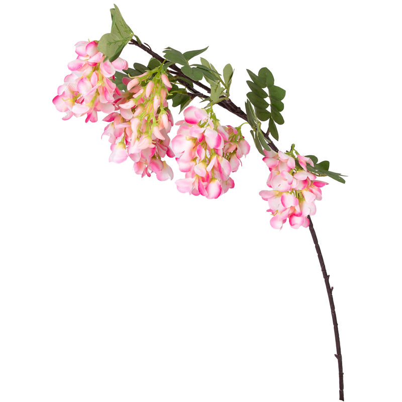 Euroflora HDYEN02838 Yapay Çiçek Pembe-Beyaz Salkım Visterya 90 cm 