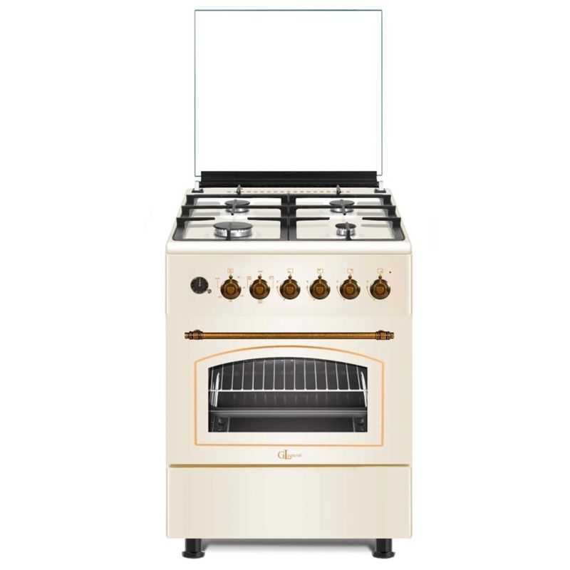 Gl General GLF 6040RK 60 cm Rustik Krem Ocaklı Fırın 