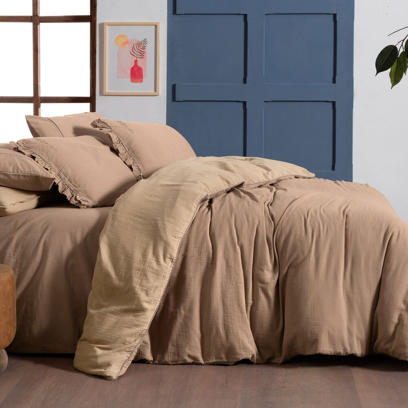 Sarev Mood Comfort Kenyon Çift Kişilik Bej Nevresim Takımı 200x220cm Sarev Mood Comfort Kenyon Çift Kişilik Bej Nevresim Takımı 200x220cm