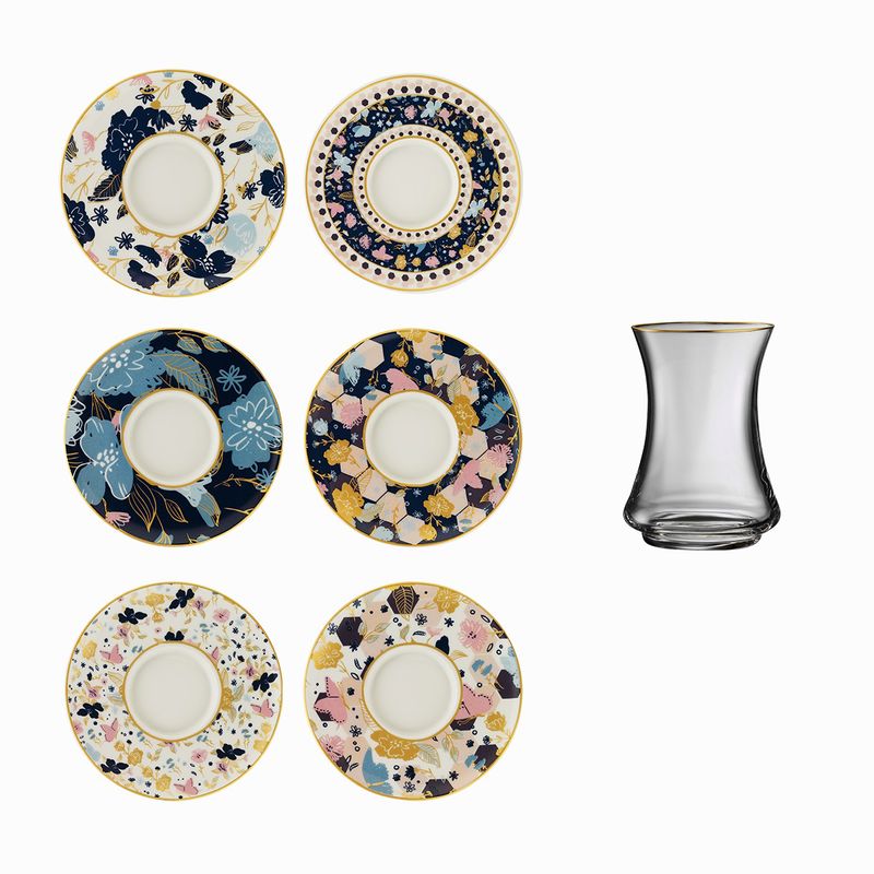 Sandro Moreno 1453 Potpuri Line Gold 12 Parça Çay Takımı 110 ml 153AR210721 Sandro Moreno 1453 Potpuri Line Gold 12 Parça Çay Takımı 110 ml 153AR210721