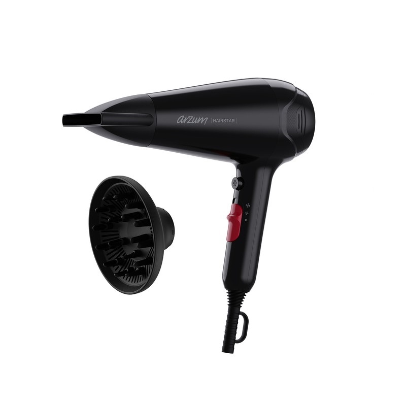 Arzum AR5113-01 Hairstar Siyah Saç Kurutma Makinesi 