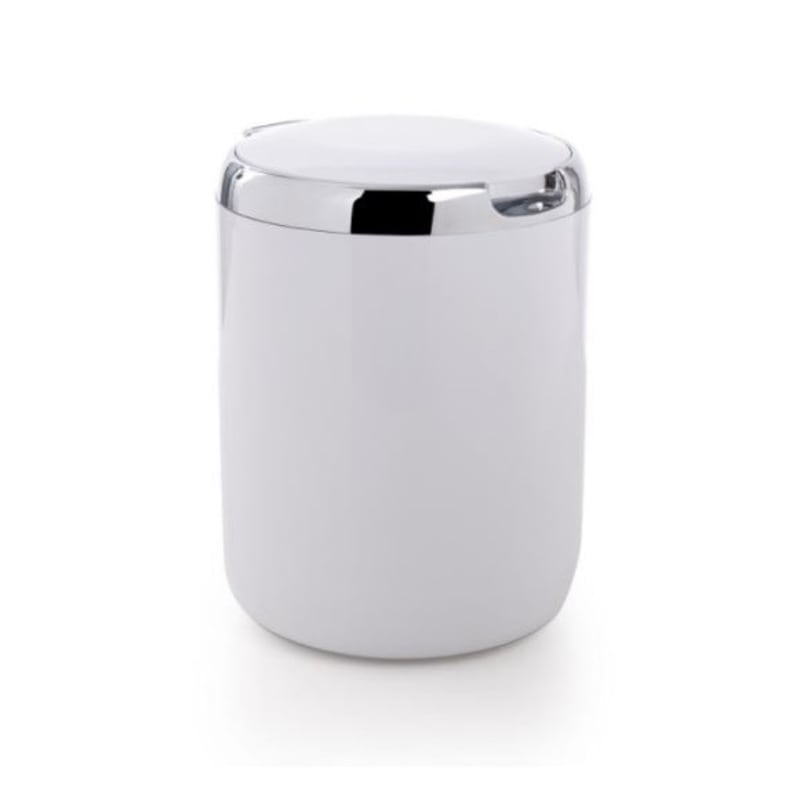Primanova Pasifik 3 Lt Plastik Kapaklı Çöp Kovası Beyaz M-E29-01-P 