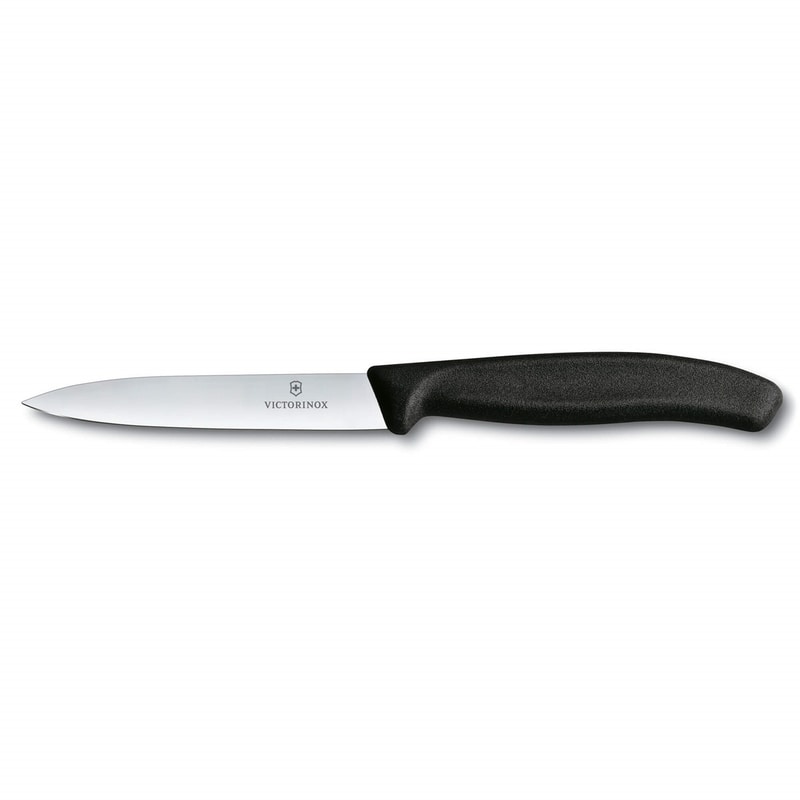  Victorinox Siyah Sivri Uçlu Soyma Bıçağı 10 cm Vt 6.7703